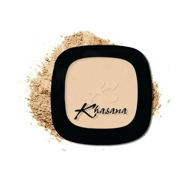 Khasana Pressed Powder, Dual Wet & Dry Foundation, Vitamin E & C Infused, Apply Wet for Maximum Coverage or Dry for Finishing, Matte Poreless, Setting Makeup, Flawless Finish #2 Natural Cream