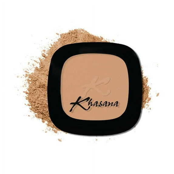Khasana Pressed Powder, Dual Wet & Dry Foundation, Vitamin E & C Infused, Apply Wet for Maximum Coverage or Dry for Finishing, Matte Poreless, Setting Makeup, Flawless Finish #8 Deep Beige