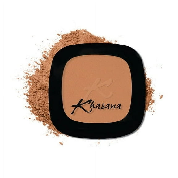 Khasana Pressed Powder, Dual Wet & Dry Foundation, Vitamin E & C Infused, Apply Wet for Maximum Coverage or Dry for Finishing, Matte Poreless, Setting Makeup, Flawless Finish #4 Copper Tan