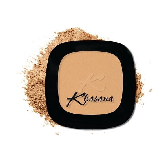 Khasana Pressed Powder, Dual Wet & Dry Foundation, Vitamin E & C Infused, Apply Wet for Maximum Coverage or Dry for Finishing, Matte Poreless, Setting Makeup, Flawless Finish #10 Golden Tan
