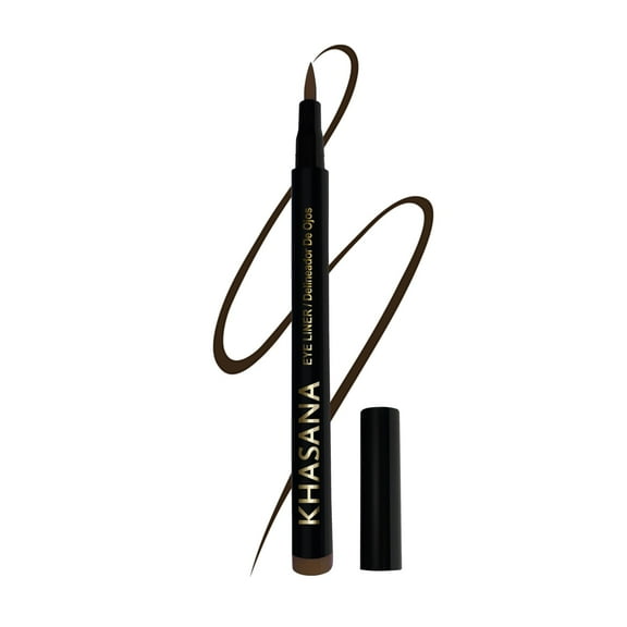Khasana Ultra Advanced Liquid Eyeliner, Waterproof & No Skip Formula, 24 Hrs -Stay All Day, 2X The Intensity - Soft & Precise Tip, Quick Dry & Smudge Resistant, Vegan #3 Dark Brown