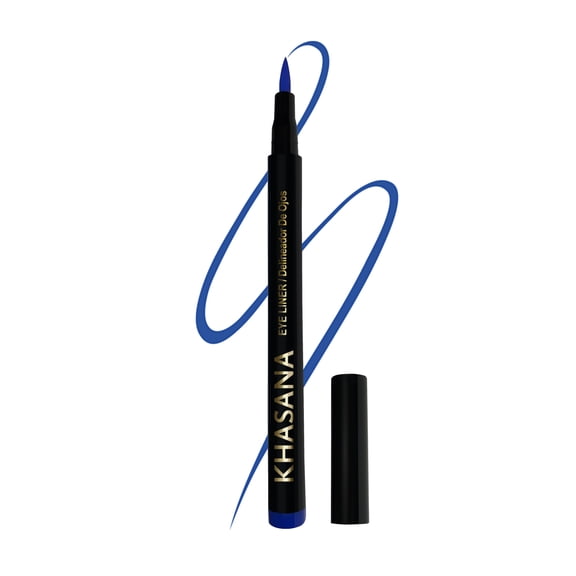 Khasana Ultra Advanced Liquid Eyeliner, Waterproof & No Skip Formula, 24 Hrs -Stay All Day, 2X The Intensity - Soft & Precise Tip, Quick Dry & Smudge Resistant, Vegan.#4 Royal Blue