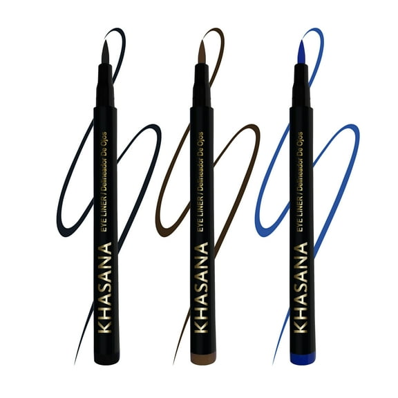 Khasana Ultra Advanced Liquid Eyeliner, Waterproof & No Skip Formula, 24 Hrs -Stay All Day, 2X The Intensity - Soft & Precise Tip, Quick Dry & Smudge Resistant, Vegan. (Porto#1-3-4)