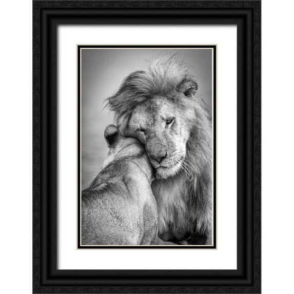 Khataw, Ali 23x32 Black Ornate Wood Framed with Double Matting Museum Art Print Titled - African Love!