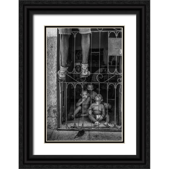 Khataw, Ali 23x32 Black Ornate Wood Framed with Double Matting Museum Art Print Titled - Chores