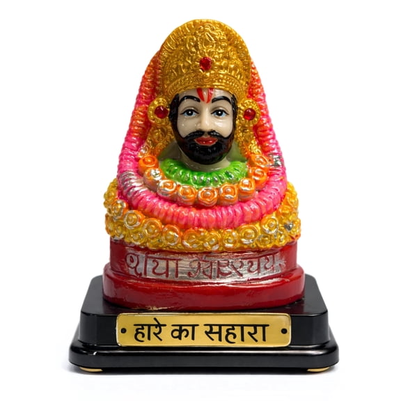 Khatu Shyam Ji Idol Statue for Home Temple – Decorative Shyam Baba Murti for Puja Room, Mandir, Office Desk, Religious Home Decor & Spiritual Gift