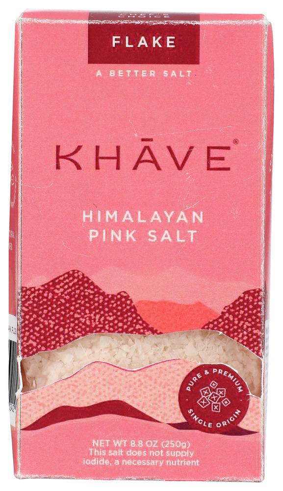 Khave Himalayan Pink Salt Flakes 8.8 oz (Pack of 6)