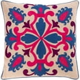 thumbnail image 1 of Khavi KHV-003 22"H x 22"W Square Pillow Cover in Blue/Denim/Pink/Purple/Beige, 1 of 3