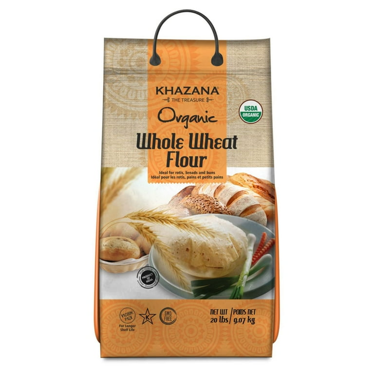 Bread Namaste Flour Costco Khazana ORGANIC Whole Wheat Flour 20lb Non-GMO  Kosher Ideal