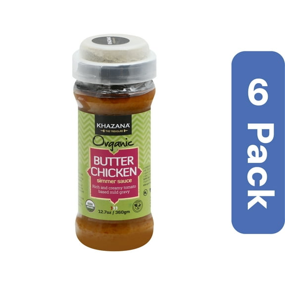 Khazana Simmering Butter Chicken Sauce 12.7 oz (Pack Of 6)