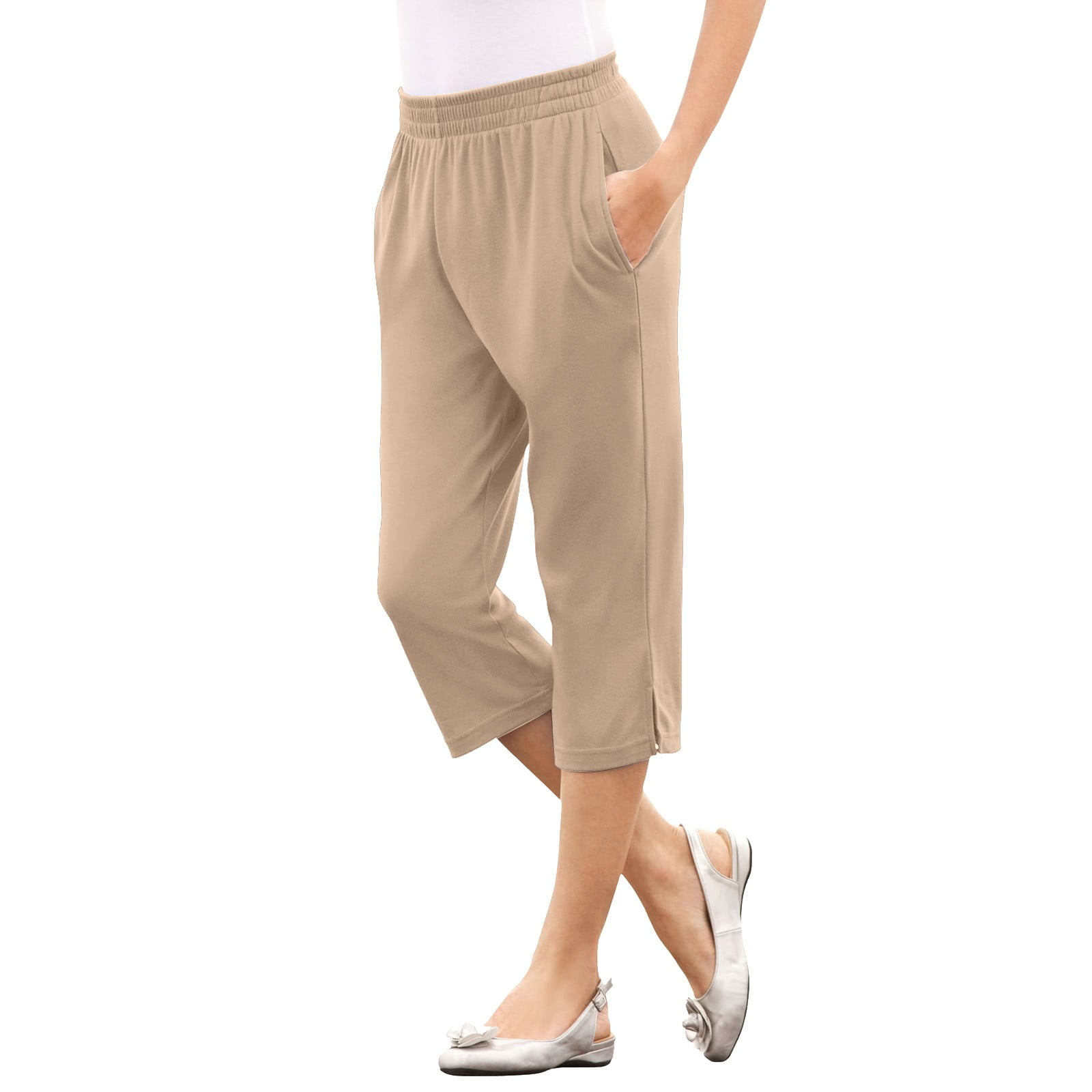 Khbbude Reduced Lightweight Summer Pants Women Tan Yoga Seven Point