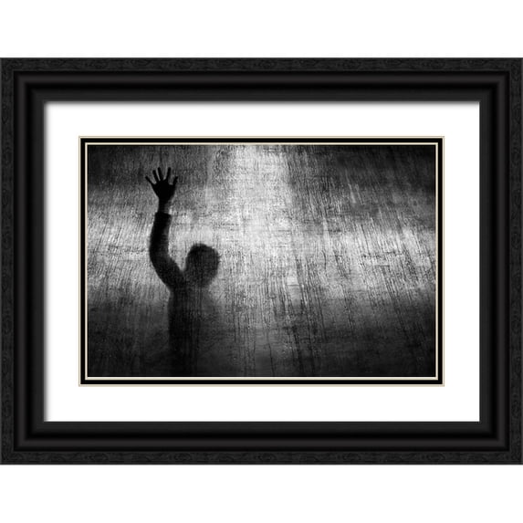 Khemkum, Ekkachai 32x23 Black Ornate Wood Framed with Double Matting Museum Art Print Titled - Under The Crosslight