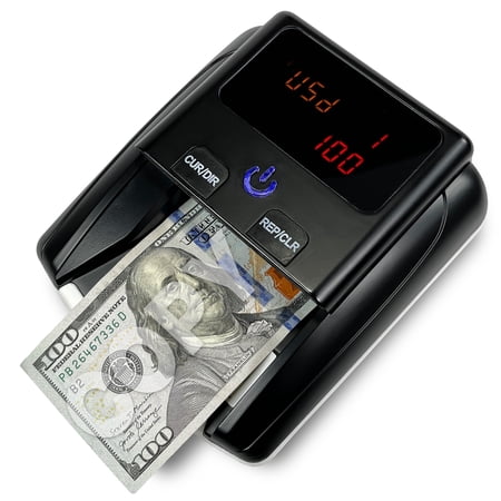 Khippus K605 Compact Counterfeit Bill Detector with UV, Magnetic, Infrared Detection and Auto Denomination Display for US Currency