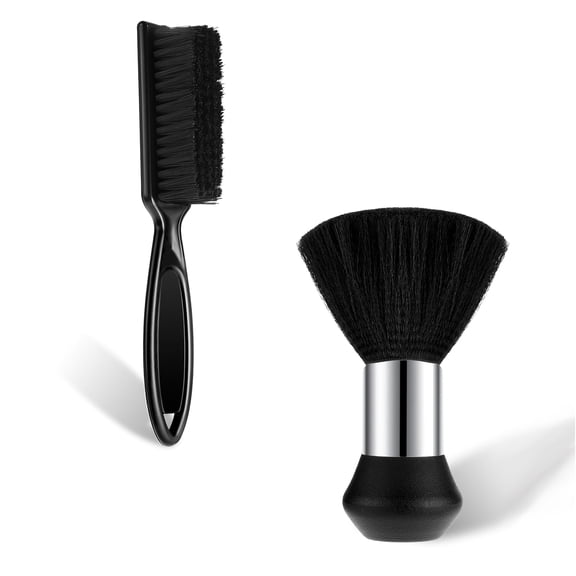 Khlethos 2-Piece Barber Neck Duster Set, Ergonomic Hair Brush with Durable Bristles for Hair Cutting