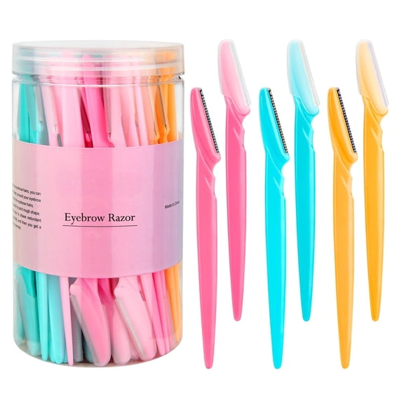 Khlethos 66-Pack Eyebrow & Face Razors for Women and Men with Protective Covers, Safe Hair Remover