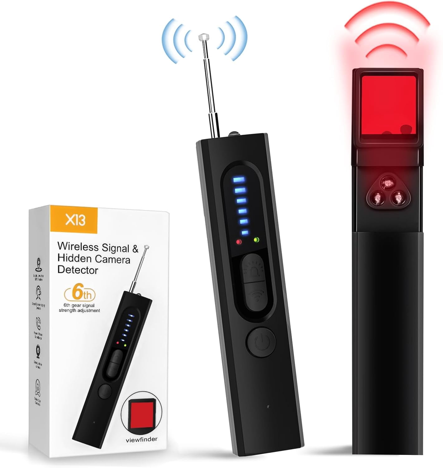 Khlethos X13 Hidden Camera Detector | Anti-Spy Bug Finder, GPS Tracking ...