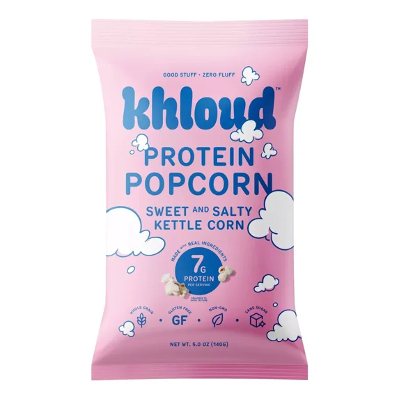 Khloud Sweet and Salty Kettle Corn Protein Popcorn; Gluten Free; Non-GMO- 5 oz