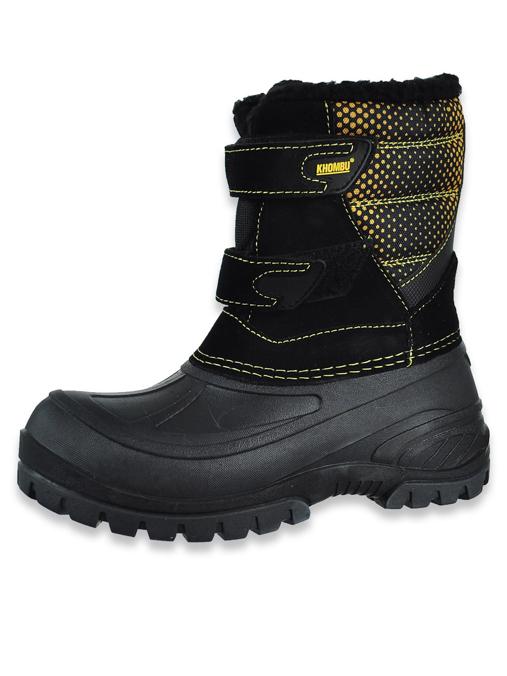 Khombu Boys Snow Boots black yellow 13 youth