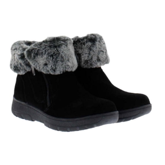 Khombu Jessica Boots Women's Suede Leather Memory Foam in Black, 8