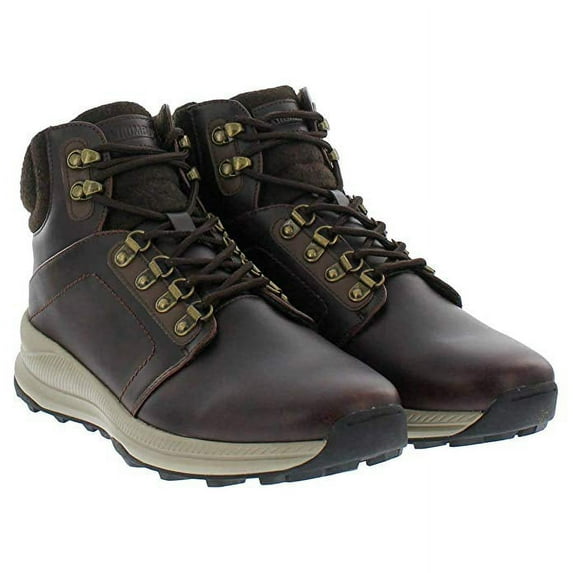Khombu Men Nick Outdoor Leather Boots Brown 12