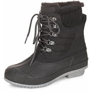 Khombu Womens Kathleen Waterproof Boot Mid Calf Black/Gray Size 9