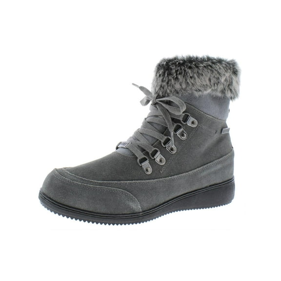 Khombu Womens Francie Suede Waterproof Winter Boots Gray 9 Medium (B,M)
