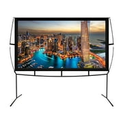 Khomo Gear Jumbo 120 inch 169 Portable Outdoor and Indoor Theater Projector Screen with Stand Legs