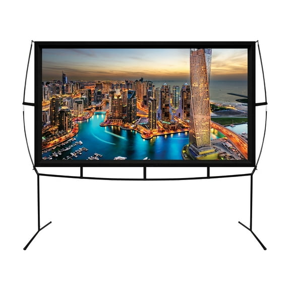 Khomo Gear Jumbo 120 inch 16:9 Portable Outdoor and Indoor Theater Projector Screen with Stand Legs