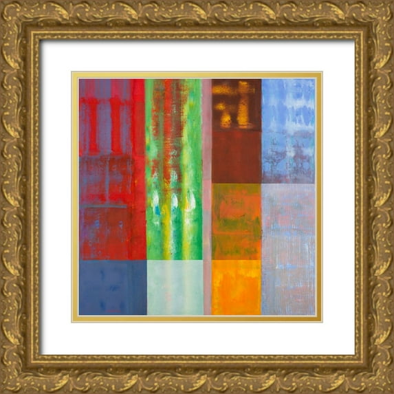 Khorasani, Hooshang 12x12 Gold Ornate Wood Framed with Double Matting Museum Art Print Titled - Color Storm Vision