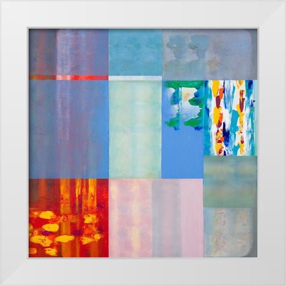 Khorasani, Hooshang 12x12 White Modern Wood Framed Museum Art Print Titled - Color Storm at the Beach II