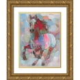 thumbnail image 1 of Khorasani, Hooshang 12x14 Gold Ornate Wood Framed with Double Matting Museum Art Print Titled - Fiery Stallion, 1 of 4