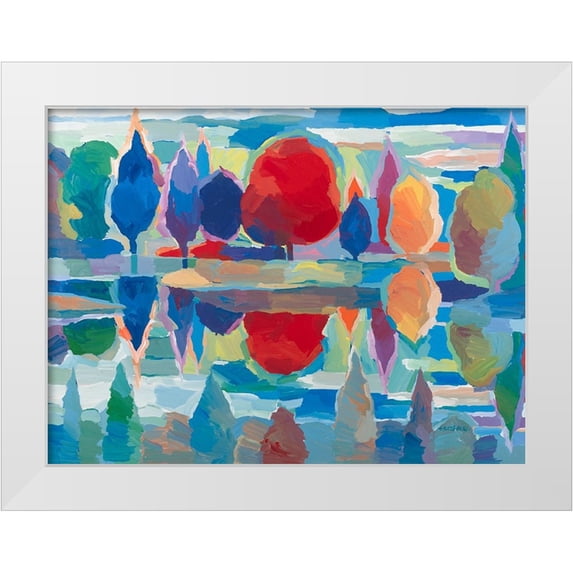 Khorasani, Hooshang 14x11 White Modern Wood Framed Museum Art Print Titled - Time for Reflection