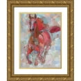 thumbnail image 1 of Khorasani, Hooshang 14x18 Gold Ornate Wood Framed with Double Matting Museum Art Print Titled - Red Wind, 1 of 4