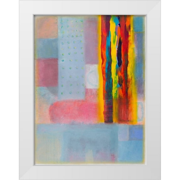 Khorasani, Hooshang 14x18 White Modern Wood Framed Museum Art Print Titled - Subtle Color Storm II