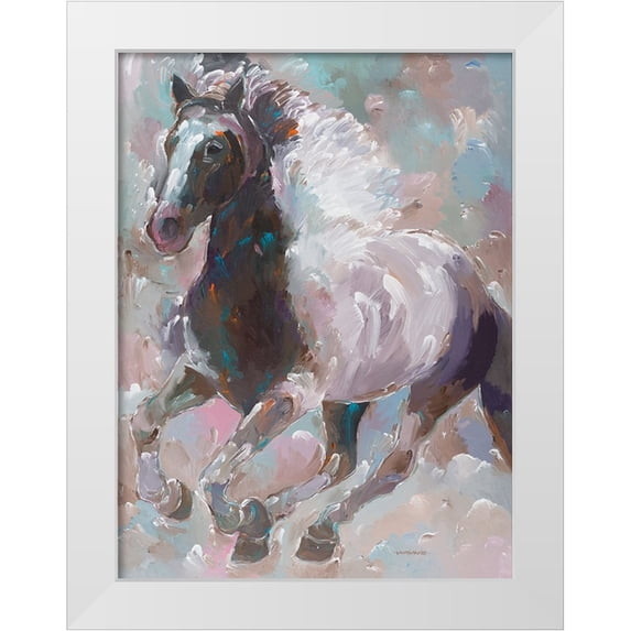 Khorasani, Hooshang 15x18 White Modern Wood Framed Museum Art Print Titled - Moonlight Runner