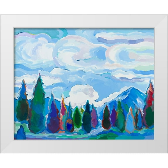 Khorasani, Hooshang 18x15 White Modern Wood Framed Museum Art Print Titled - Color and Clouds #4