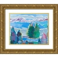 thumbnail image 1 of Khorasani, Hooshang 24x20 Gold Ornate Wood Framed with Double Matting Museum Art Print Titled - Thoughts of Blue, 1 of 4