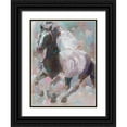 thumbnail image 1 of Khorasani, Hooshang 25x32 Black Ornate Wood Framed with Double Matting Museum Art Print Titled - Moonlight Runner, 1 of 4