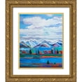 thumbnail image 1 of Khorasani, Hooshang 26x32 Gold Ornate Wood Framed with Double Matting Museum Art Print Titled - Color and Clouds #6, 1 of 4