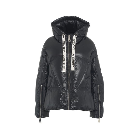KHRISJOY womens  Khris Shiny Down Jacket, 0, Black
