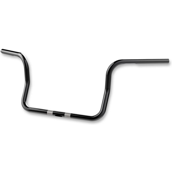 Khrome Werks 300850 1in. Bagger Bobber Ape Hanger Handlebar - 10in. - Dimpled and Drilled - Black