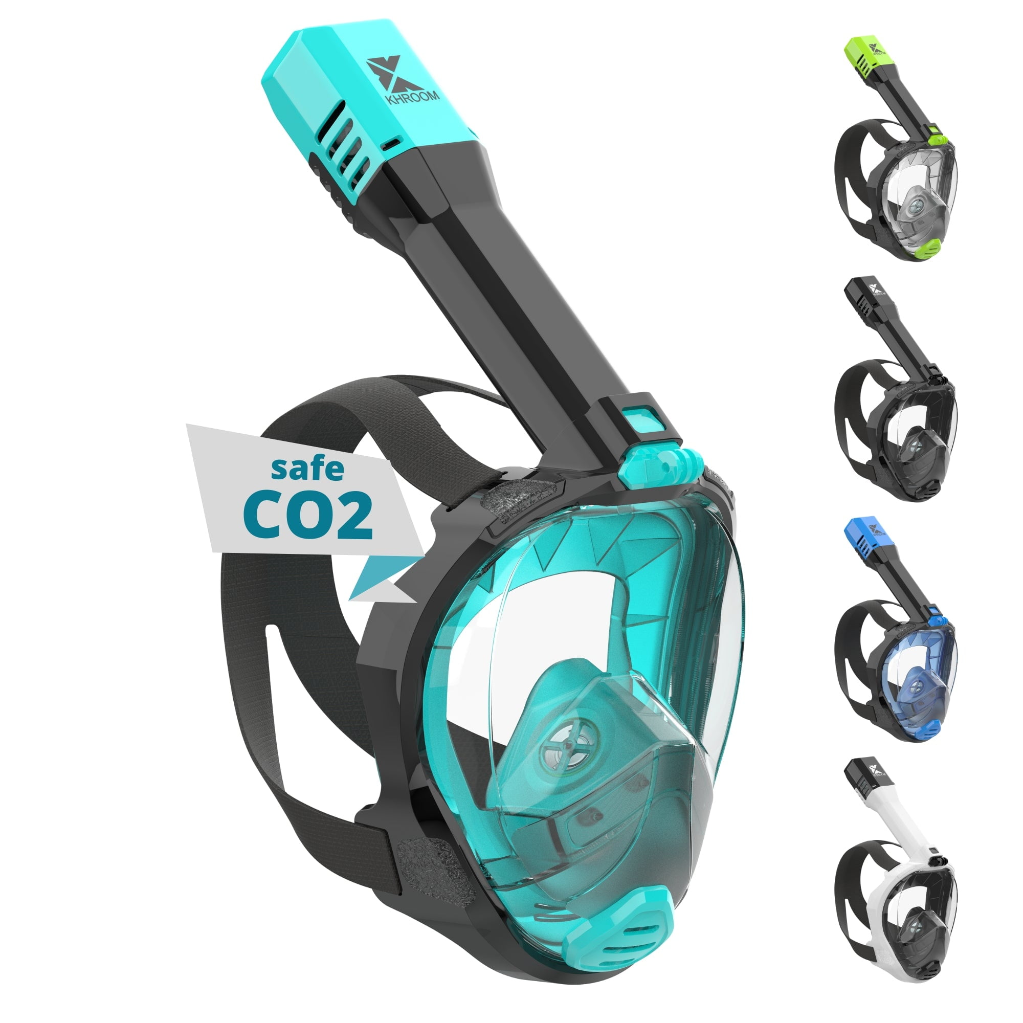 Khroom Full Face Snorkel Mask for Adults CO2 Safe Fullface Diving