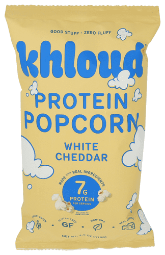 Khroud Popcorn Protein White Cheddar 4 oz (Pack of 12)
