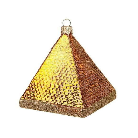 Khufu's Great Pyramid Giza Egypt Polish Glass Christmas Ornament Decoration