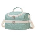 thumbnail image 1 of Khulula Kids Lunch Boxes Bag Insulated Double Decker Lunch Box Tote Pack for Girls Boys Toddler School Picnic Food Cooler Hot Water Ice With Strap Green Dinos, 1 of 5