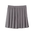 thumbnail image 1 of Khunlpohl Big Girls Pleated Skorts Cotton Button Solid Color Skirts Summer Basic Casual Uniform Skirt 11-18 Years, 1 of 3