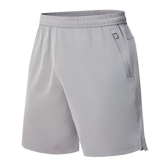 Khunlpohl Big and Tall Shorts Men Athletic Running Hiking Elastic Waist Workout Pants with Zipper Pockets M-5XL