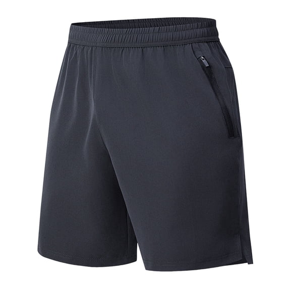 Khunlpohl Big and Tall Shorts Men Athletic Running Hiking Elastic Waist Workout Pants with Zipper Pockets M-5XL