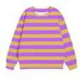 thumbnail image 1 of Khunlpohl Crew Neck Sweatshirts for Kids Long Sleeve Striped Clothes Loose Casual Fashion Tops 1-12 Years, 1 of 2
