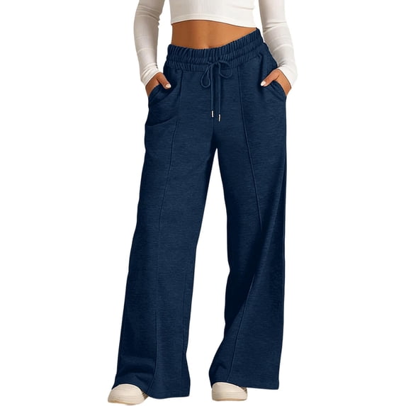 Khunlpohl Kid's Cotton Straight Leg Pants Drawstring Elastic Waisted Trousers with Pockets Comfortable Casual Hiking Pant